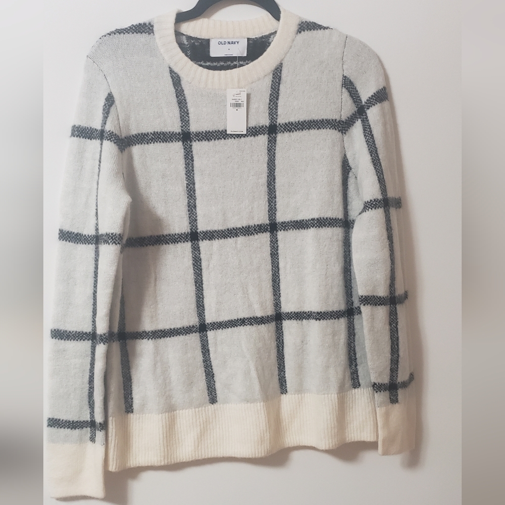 Black and Cream Striped Sweater